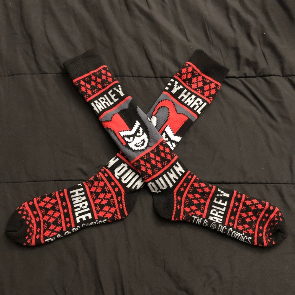 Final price drop— Harley Quinn Socks ❤️🖤